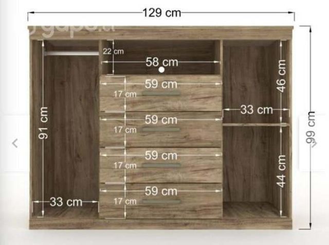 Cómoda grande marca onessta, mueble, cajonera