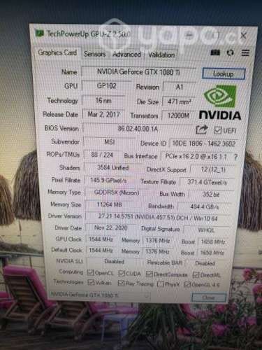 MSI GeForce GTX 1080 GAMING X 8G