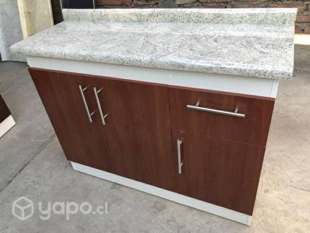 Mueble meson base 3 cuerpos color cerezo