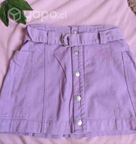 Falda Lila OPPOSITE Tallla M con cinturón