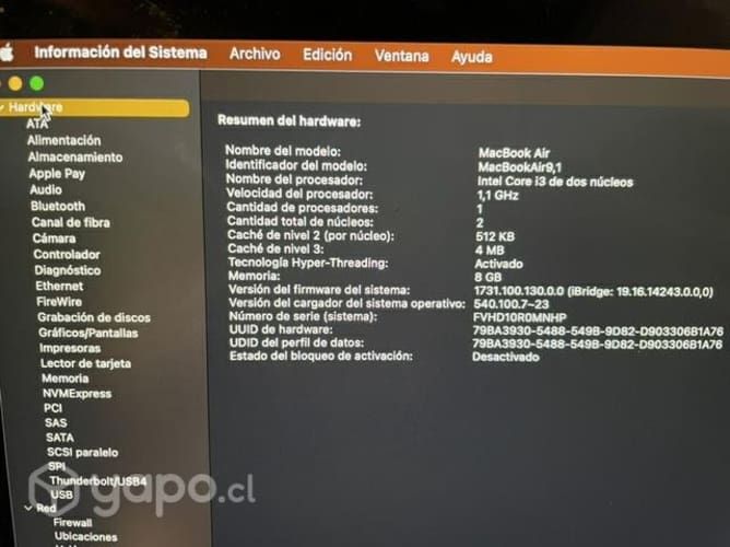 MacBook Air 2020 intel