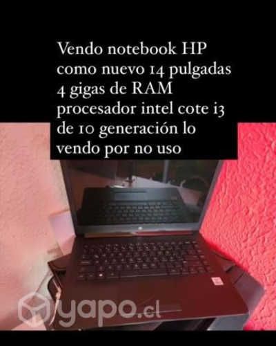 Notebook HP conversable sin uso