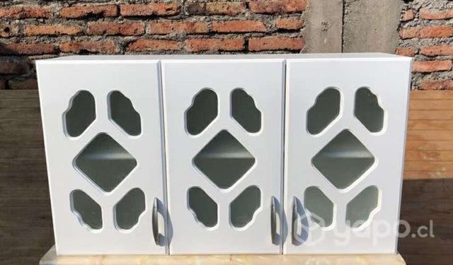 Mueble mural colgante 3 puertas blanco lacado