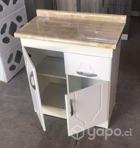 Mueble meson base 2 cuerpos blanco lacado