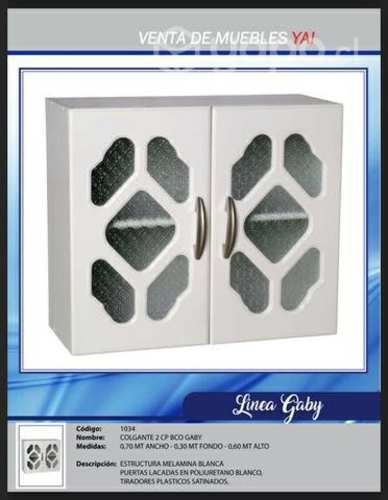 Mueble de cocina mural colgante 2 puertas blanco