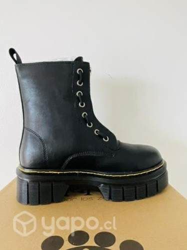 Botines de cuero, con plataforma