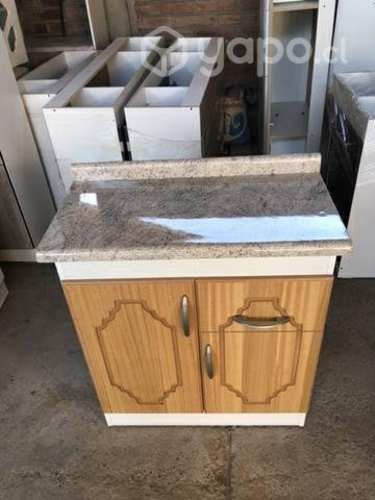 Mueble de cocina meson base 2 cuerpos color euca