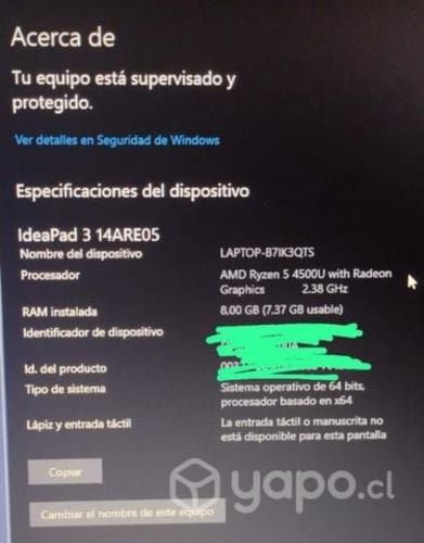 Notebook Lenovo Ideapad 3