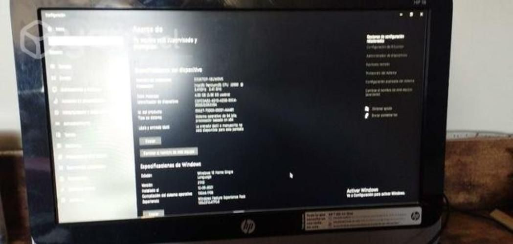 Computador HP all in one