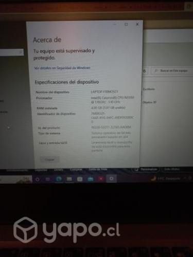Notebook Asus Celeron 1.1GH/4GB Ram/ modelo W202NA