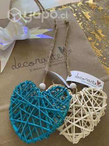 Corazones de mimbre