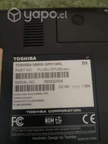 Netbook toshiba