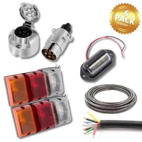 Foco Trasero 12v + 5 Mts Cable + Conectores + Luz