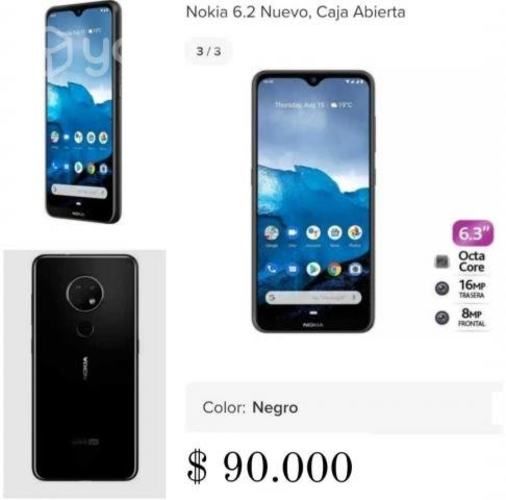 Celular nokia 6.2 seminuevo
