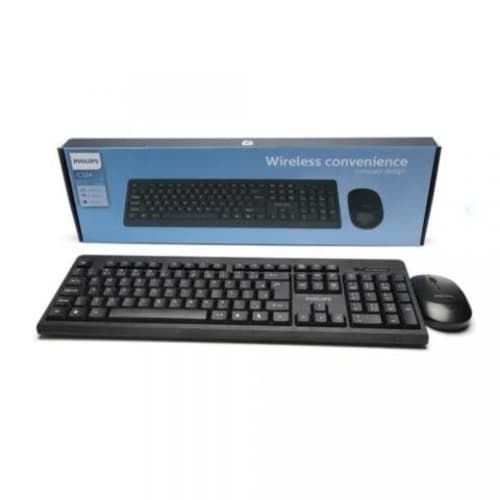 Combo teclado mouse inalambrico philips spt6314 ne