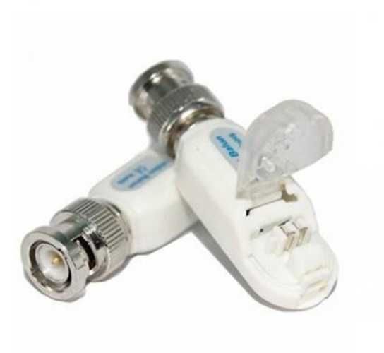 Balun video blanco ponchable (par)