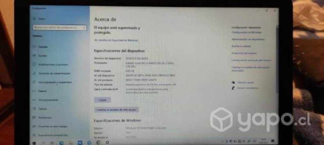 Notebook HP 14", i3, disco duro sólido