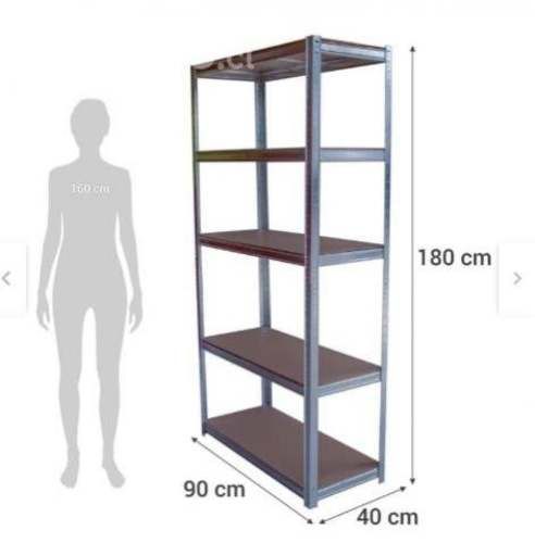 Estante metálico 5 repisas 180x90x40 cm