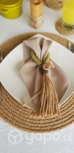 Set 6 Servilleteros de Yute
