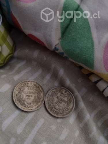 20 centavos chilenos años 1937 y 1939