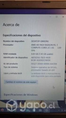 Notebook ASUS VIVOBOOK AMD A9 15,6''