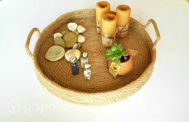 Bandeja Decorativa de Yute