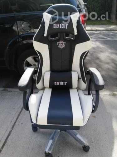 Silla gamer blanco con negro nuevas