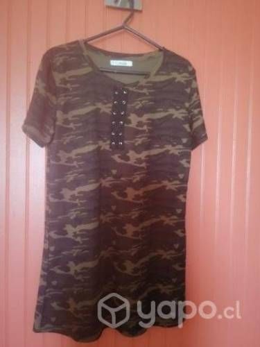 Vestido estampado militar