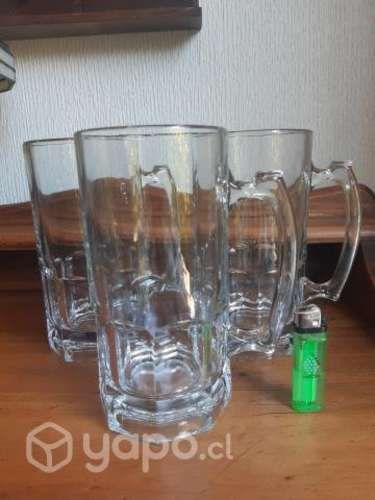 Trío de shoperos de vidrio 1 litro nuevos