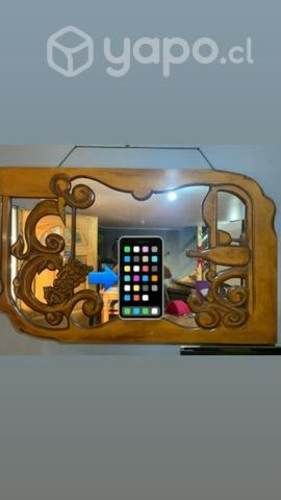 Espejo colgante madera