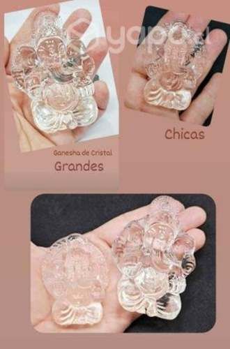 Ganesha de Cristal,Grande 10Cms,Chica 7Cms Aprox