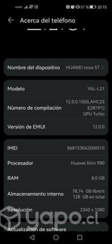 Huawei Nova 5t