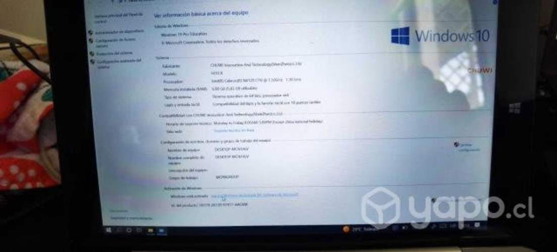 Notebook Chuwi 2 En 1 N4100/6gb/128gb/101/w10h