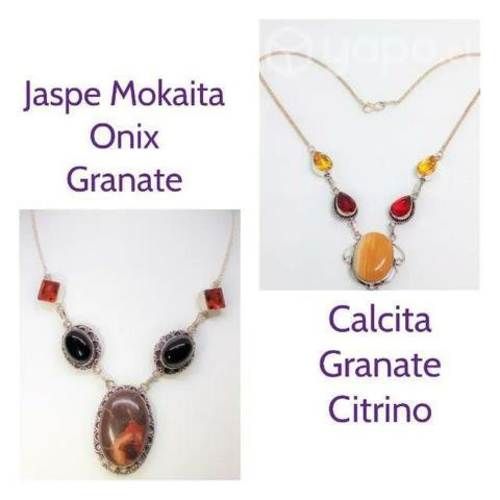 Hermosos Collares de plata con piedras naturales