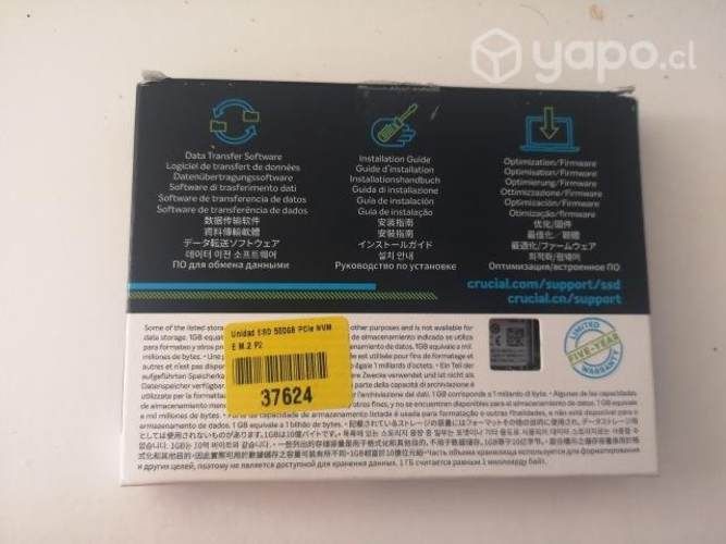 Crucial P2 500GB 3D NAND NVMe PCIe M.2 SSD