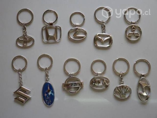 Llaveros metálicos cromados