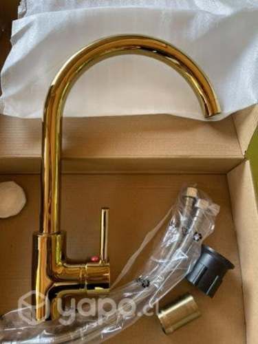 Grifo monomando dorado AQUA