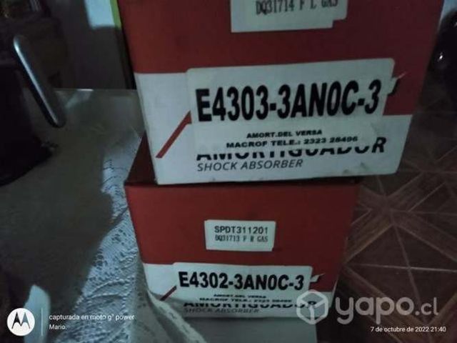 Amortiguador delantero Nissan versa 2012- 2016