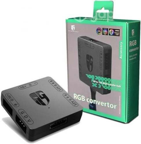 Convertidor de ventilador RGB de 5V a 12V, 4 pines