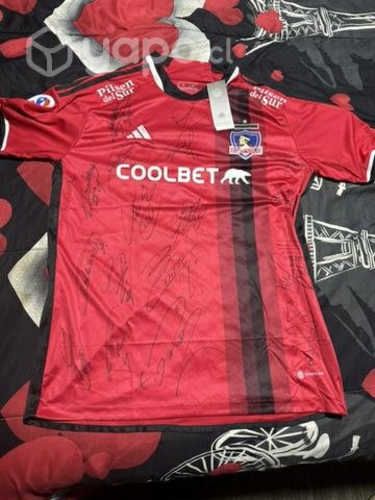Camiseta de colo colo firmada