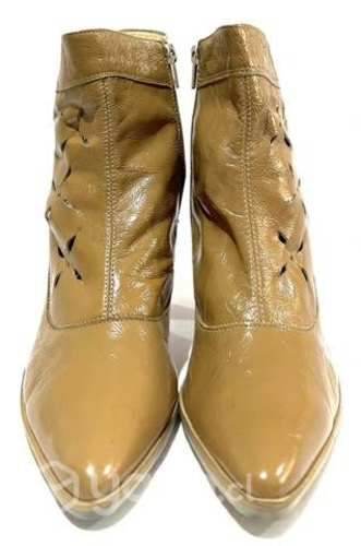 Botín Puntudo 100% Cuero Marca Icono N*37 Café