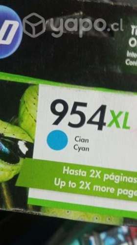 Tinta hp 954xl cyan original de alta