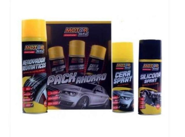 Triple pack silicona+renovador+cera motor life