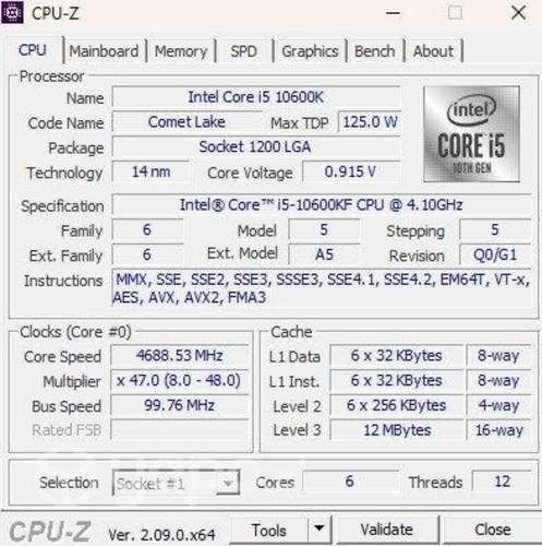 Procesador I5-10600KF