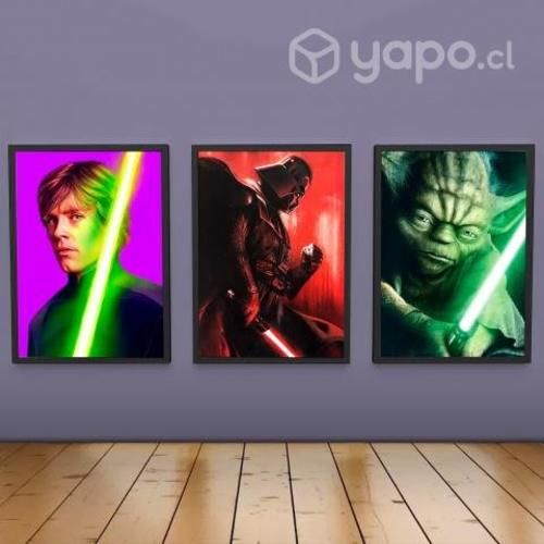 Pack 3 Cuadros Decorativos STAR WARS 34x45 cm