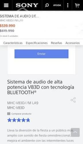 Equipo de música Sony V-83