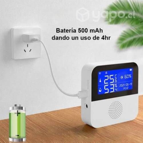 Reloj Sensor Ext. Temperatura Humedad Wifi Tuya Al
