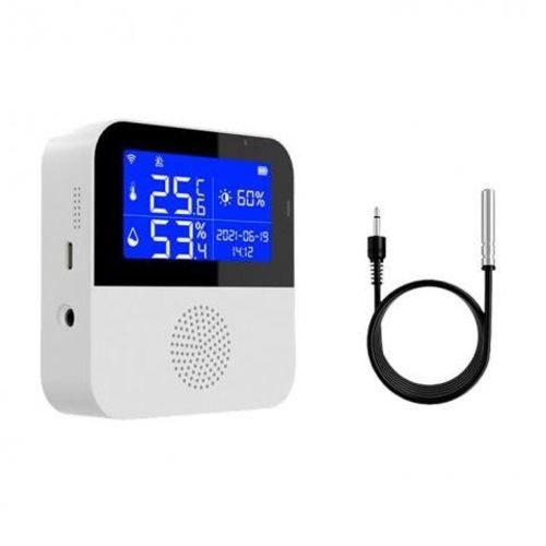 Reloj Sensor Ext. Temperatura Humedad Wifi Tuya Al
