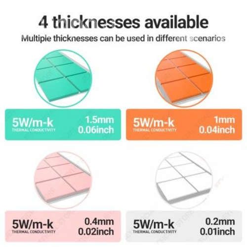 ThermalPads 100 unidades 0,2mm|0.4mm|1mm|1.5mm