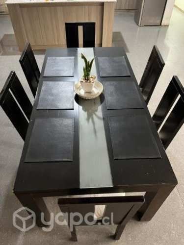 Comedor 6 sillas eco cuero